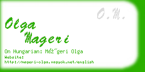 olga mageri business card